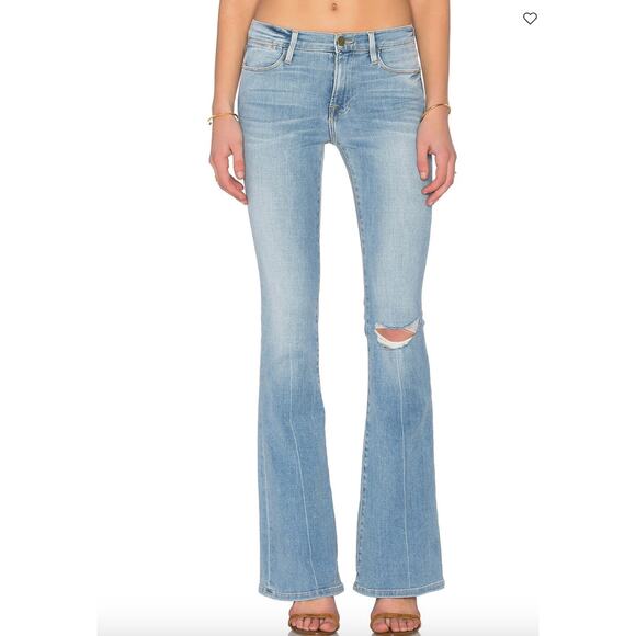 NEW FRAME Le High Flare Jeans in Hillvale Sz 25